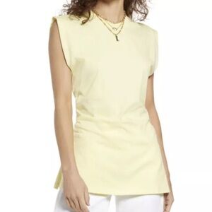 NWOT Open Edit Organic Cotton Side Ruched Tunic Tank